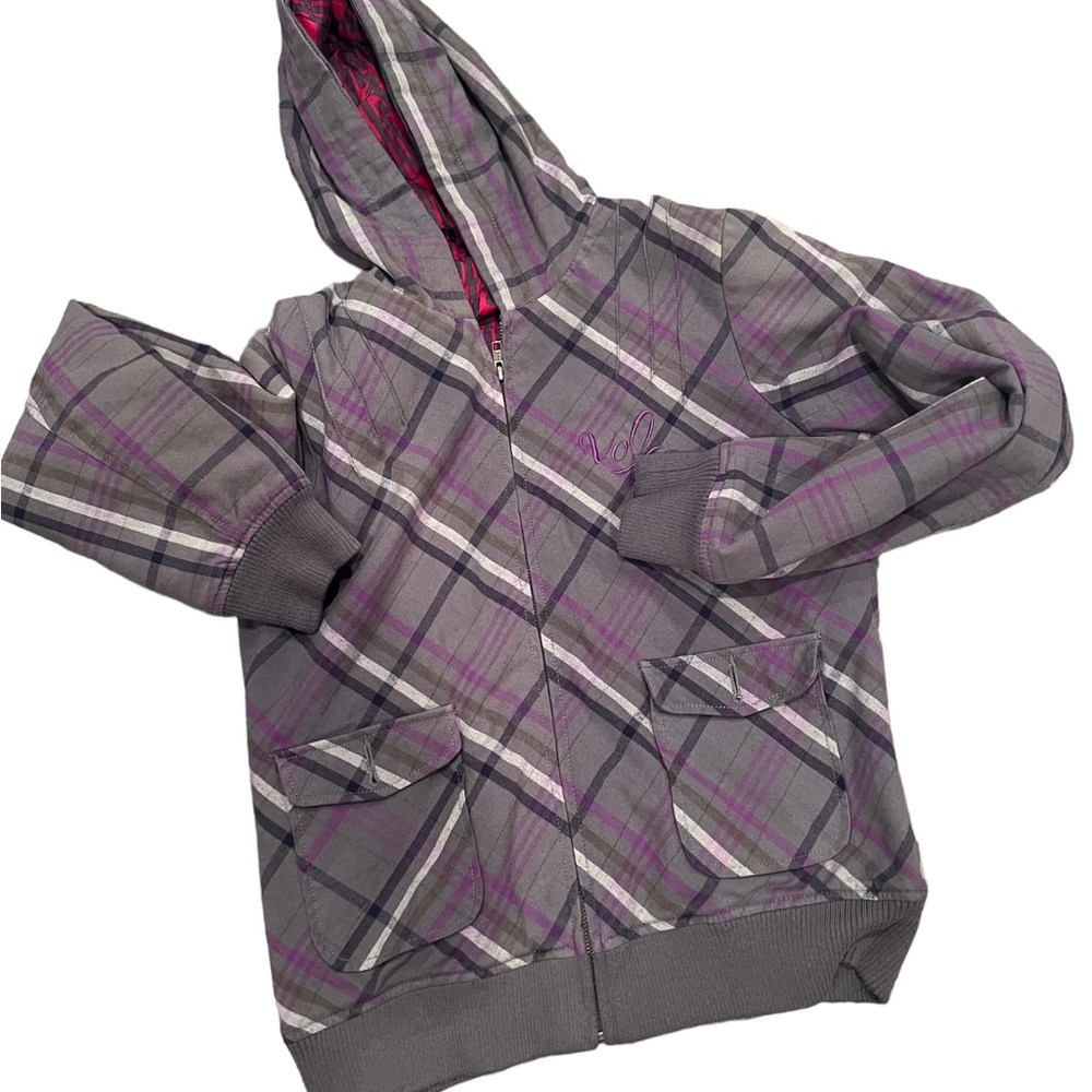 Volcom womens plaid jacket size L